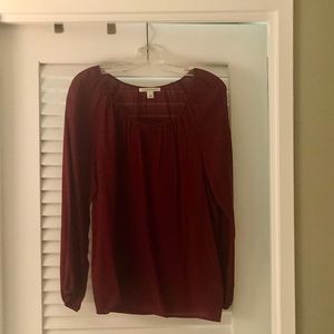 Banana Republic Burgundy Silk Top